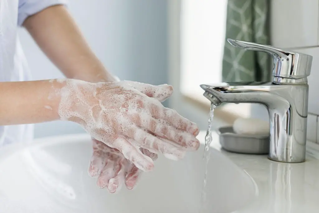 washing hands