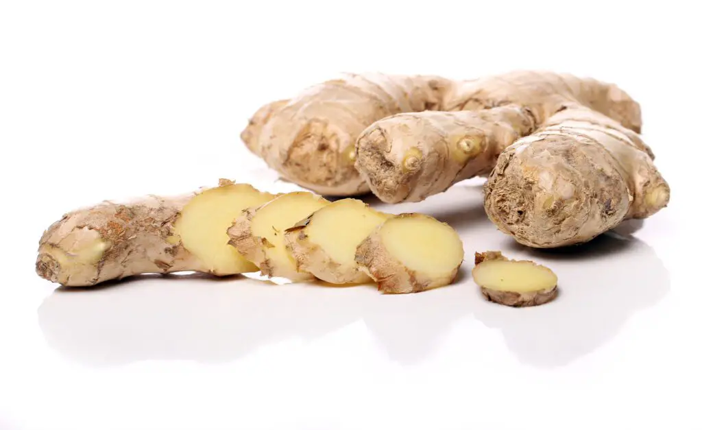 Close up of fresh ginger root